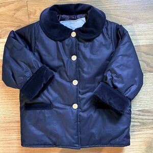 Jacadi girl jacket velvet collar